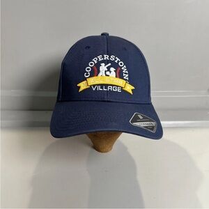 Cooperstown All Star Village Baseball Hat Cap Navy Blue Embroidered SnapBack OS